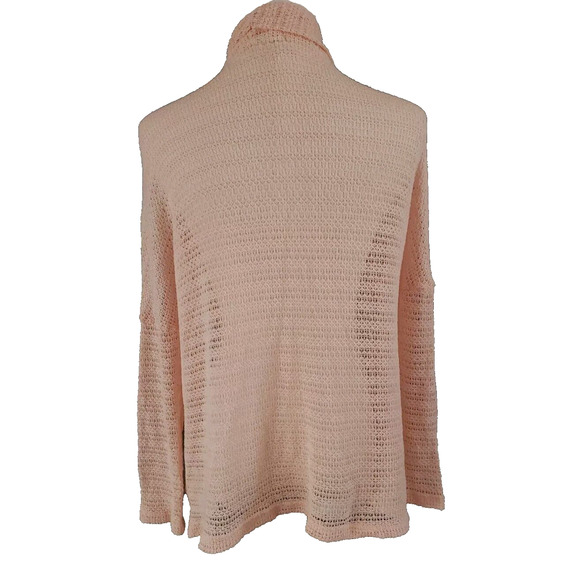 Silence Noise Small Peach Loose Knit Open Front Summer Cardigan Size Small - Picture 2 of 3